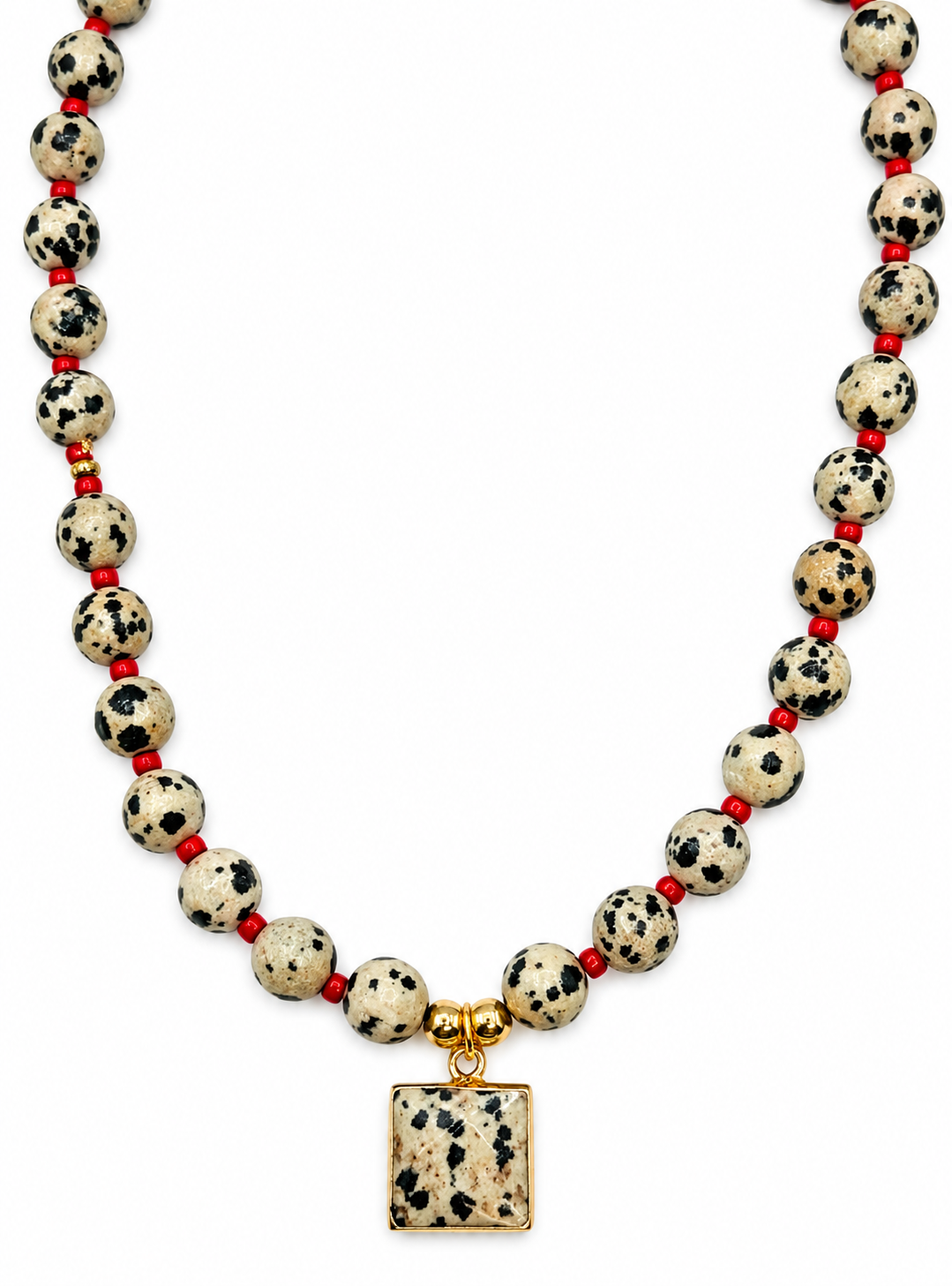 Spotted in Paris Dalmatian Jasper Necklace