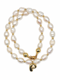 Personalized Freshwater Pearl Initial Necklace | Custom Letter Charm