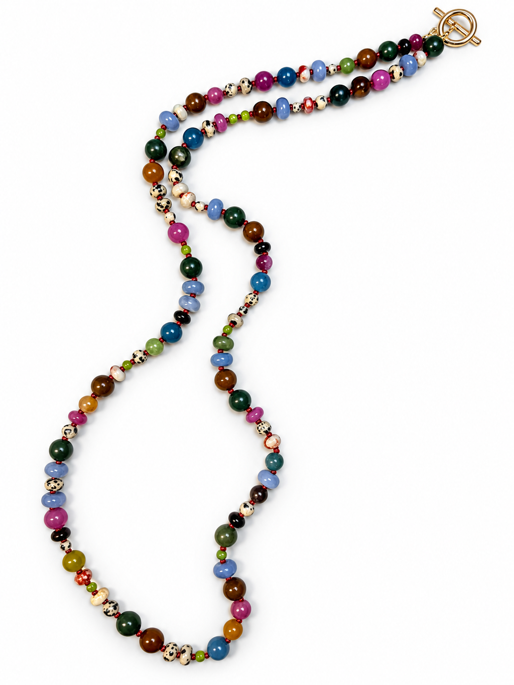 The Double Kitchen Sink | Mixed Semi-Precious Stone Wrap Necklace